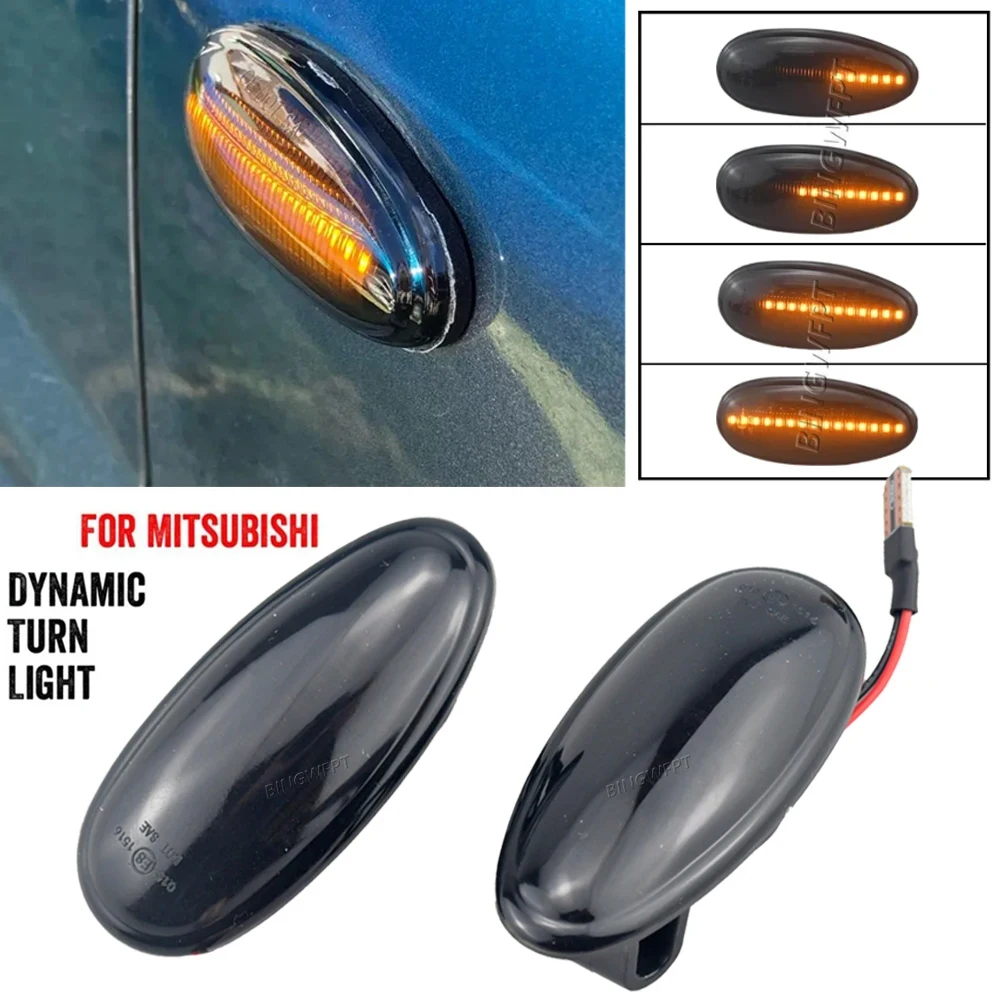 LED Dynamic Turn Signal Lamp For Mitsubishi Galant (DJ,DM) 2003 2004 2005 2006 2007 2008 2009 2010 2011 2012 Side Marker Light