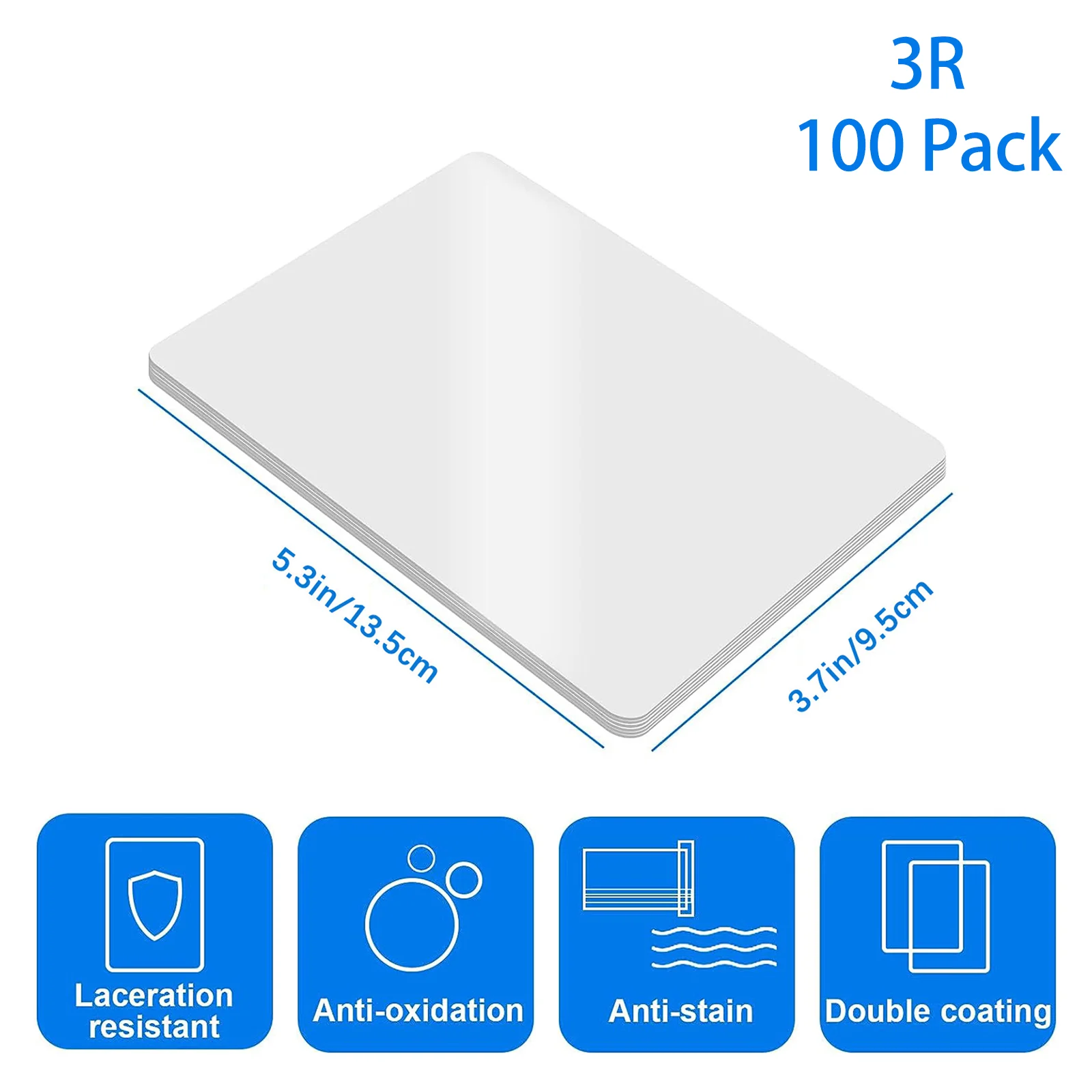100 Pack 3R 3.7×5.3
