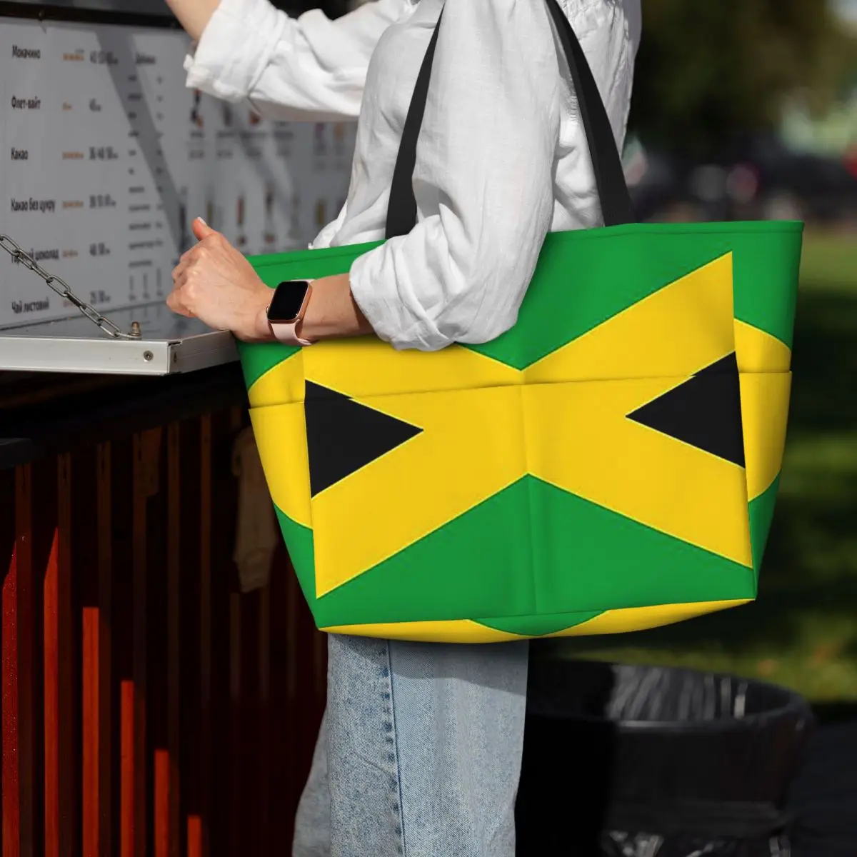 

Флаг Ямайки Прапор Ямайки Пляжная большая сумка Спортивная сумка для занятий йогой в тренажерном зале Большая большая сумка Женская дорожная сумка Сумка для фитнеса