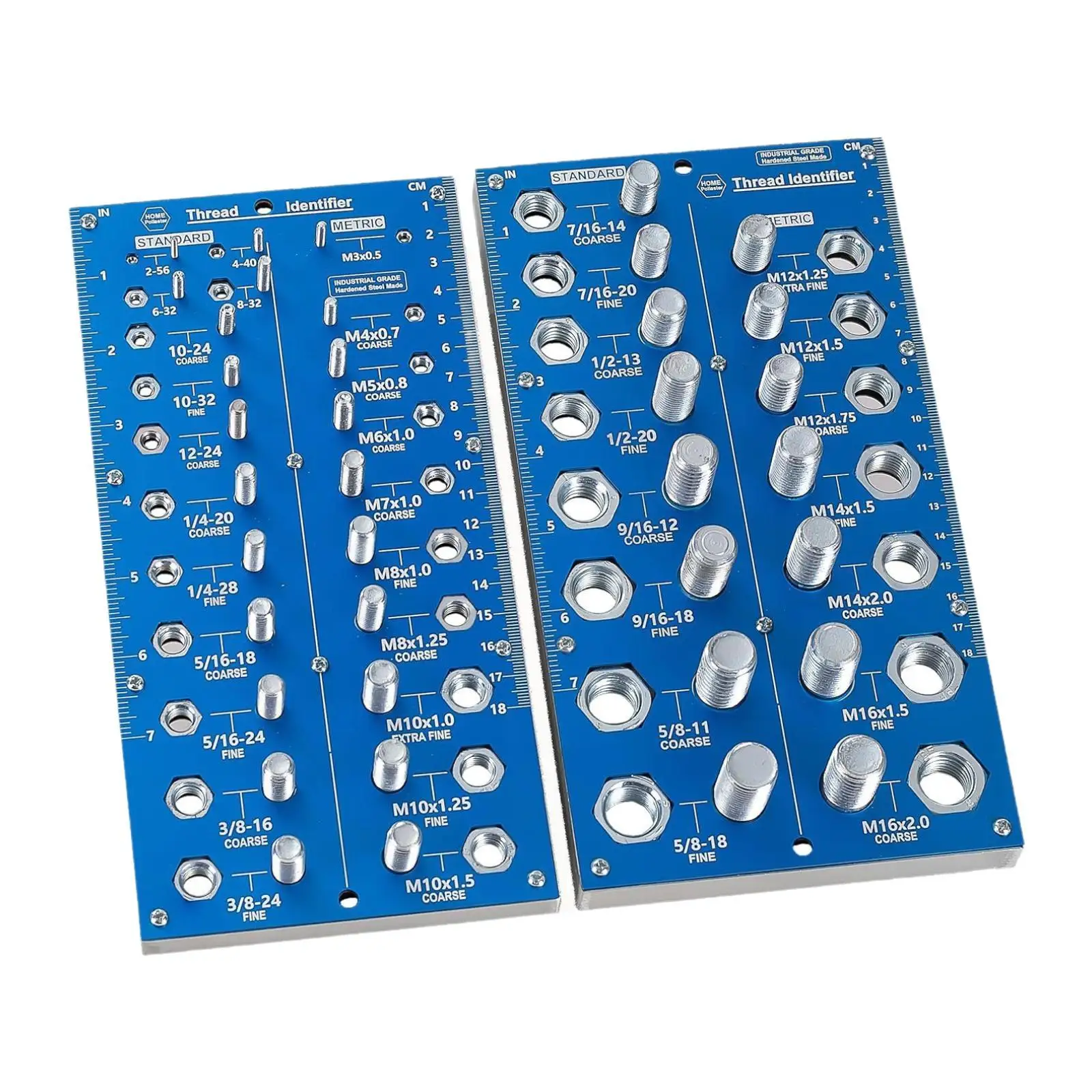 

Nut and Bolt Thread Checker DIY Enthusiast Checking Sizes Identifier Gauge