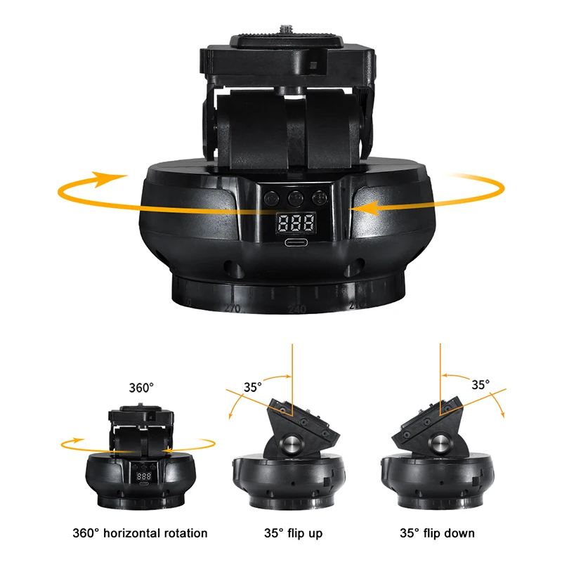 MAMEN YT-1200ไร้สายควบคุมมอเตอร์หัว Panoramic แพลตฟอร์มหมุนแพนเอียงสำหรับกล้อง SLR สมาร์ทโฟนวิดีโอ
