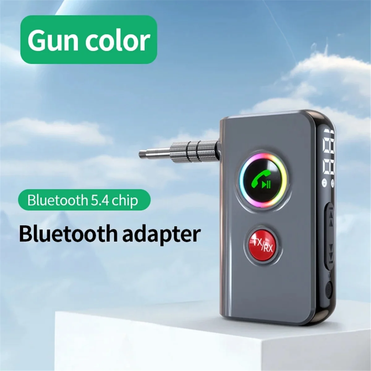 Penerima Audio Bluetooth 5.4 2 in 1, Adaptor Audio nirkabel AUX untuk Earphone Mobil speaker TV