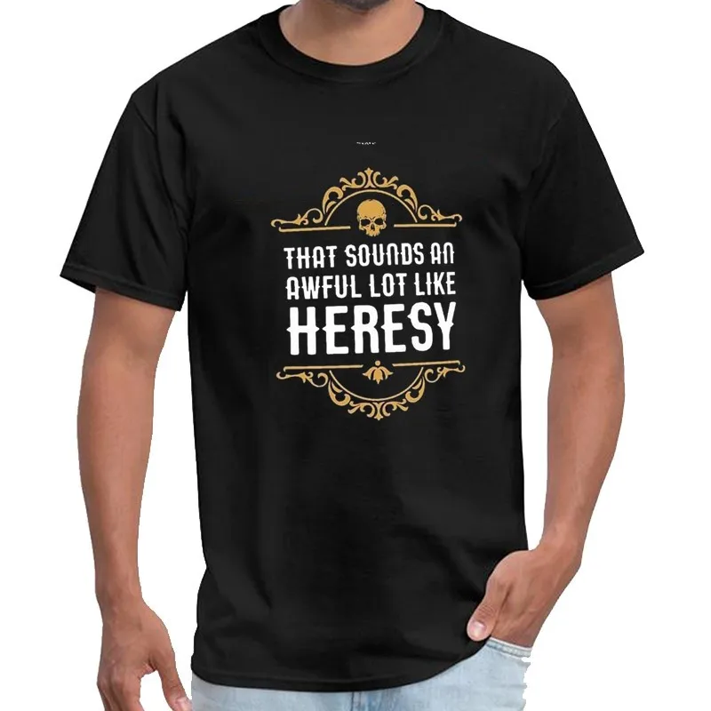 يبدو Warhammer مثل طاقم الرقبة الكاجوال للترفيه المصنوع "This Heresy" المناسب 40k 180g تي شيرت جرافيك قطن، تي شيرت، Ath