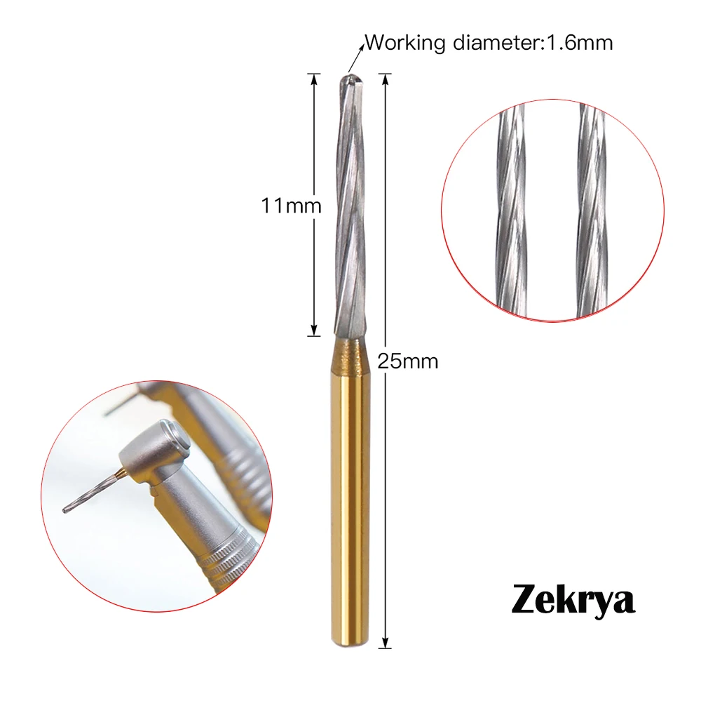 ResyDental Tungsten Carbide ZEKRYA For Endodontic 25mm/28mm Working length 11mm, 1 Piece