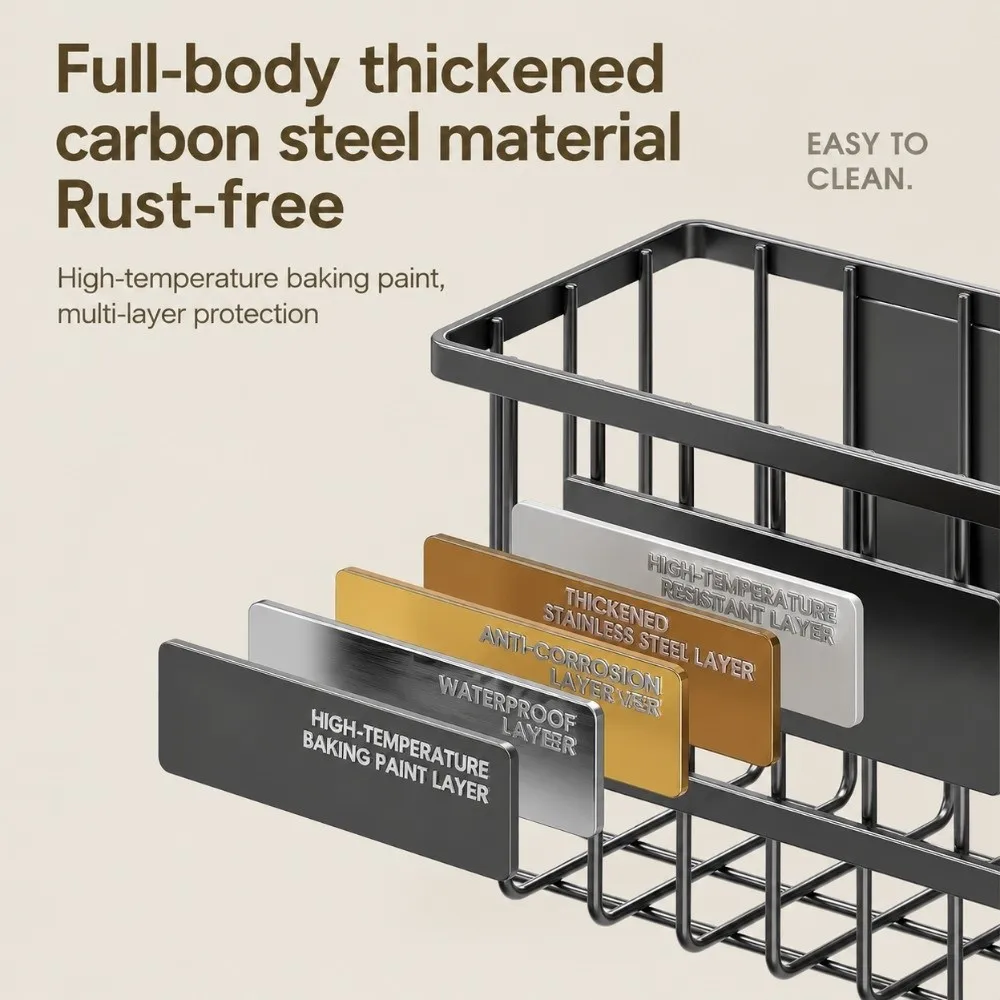 High Quality Metal Magnetic Basket Organizer Holder Household Space Saving Refrigerator Shelf Large Capacity Fridge Storage Box
