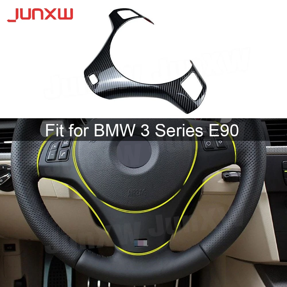 For BMW 3 Series E90 2005-2012 ABS Car Steering Wheel Trim Cover Frame Decoration Parts Body Kits Cars Accessories