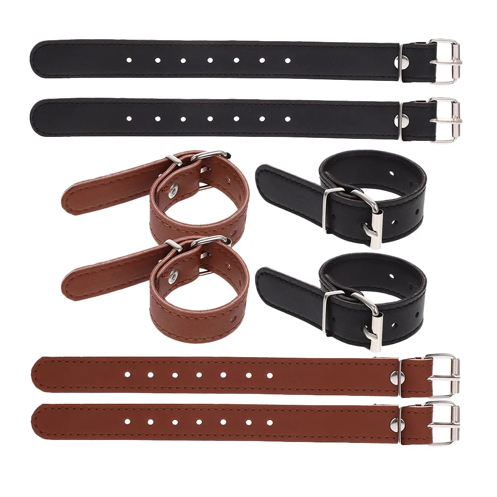 

4Pairs Bike Basket Straps Adjustable PU and Aluminum Alloy Front Handlebar Mounting Belts for Bicycle Scooter Electric Bike