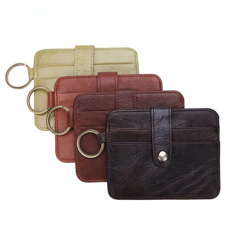 New Cow Leather Women's and Men's Card Bag Coin Purse Slim Credit Card Holder Wallet For Men and Women ID Card Money clips