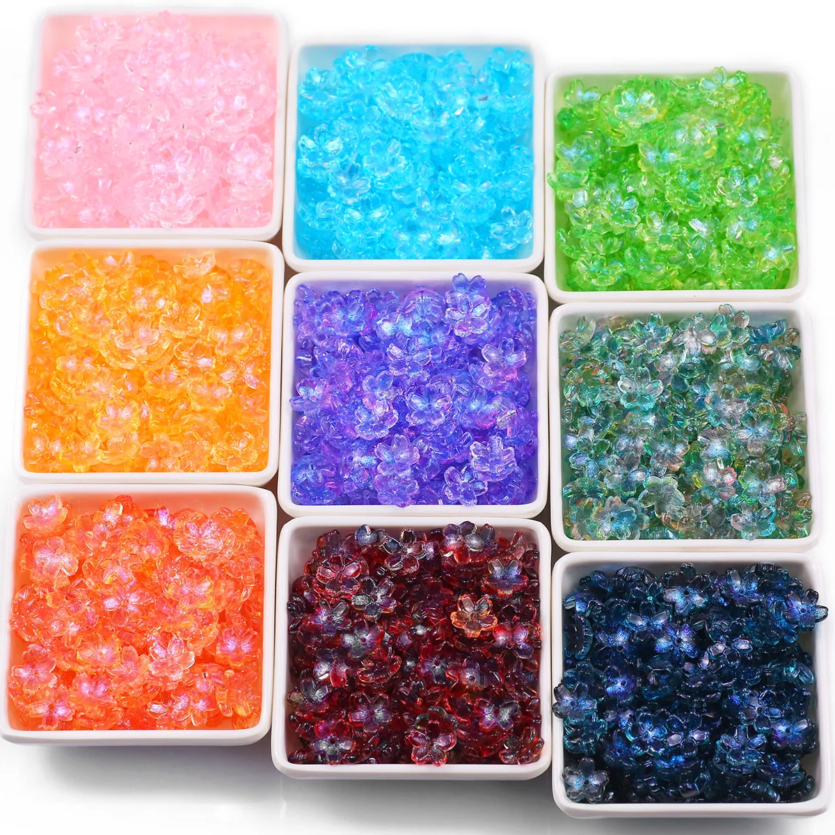 12mm Mini Sakura Glasperlen Mehrfarbig Handgefertigt DIY für Schmuckherstellung Perlenschnüre Lose Perlen Zubehör
