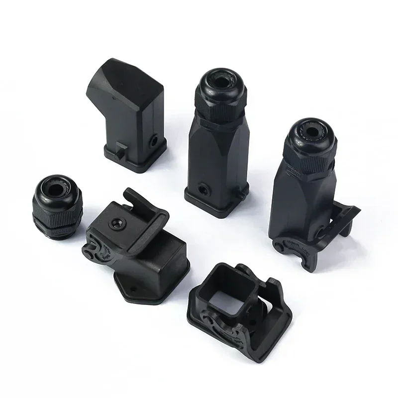 Heavy duty connector HDC-HA 4 (3+1)/ 5(4+1)/6(5+1)/8(7+1) core aviation  electrical cabinet plug socket M20 (plastic case)