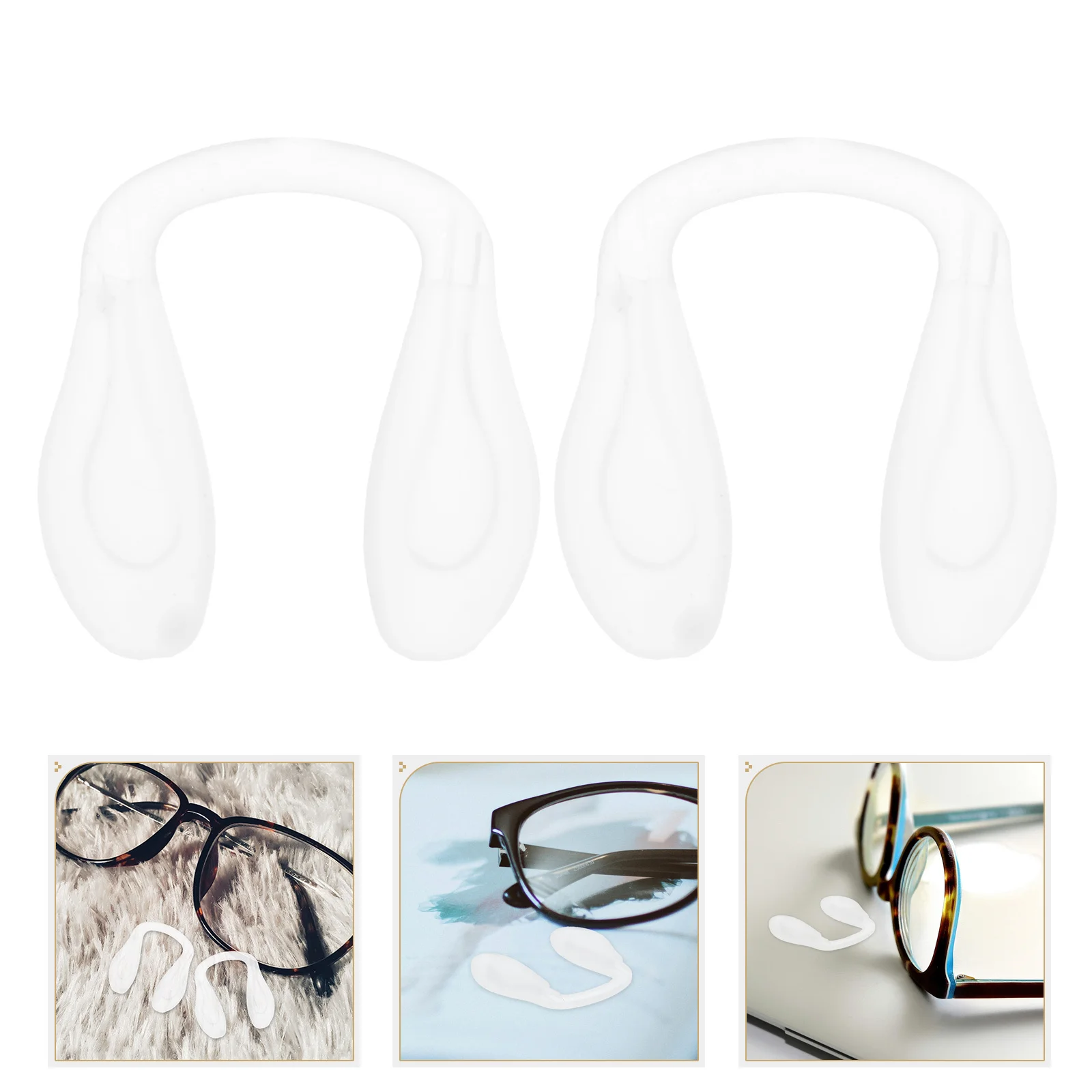 

5Pcs Silicone Nose Pads for Eyeglasses Anti-Slip Replaceable Cushions High Durability Fine Workmanship Glasses Nose Support