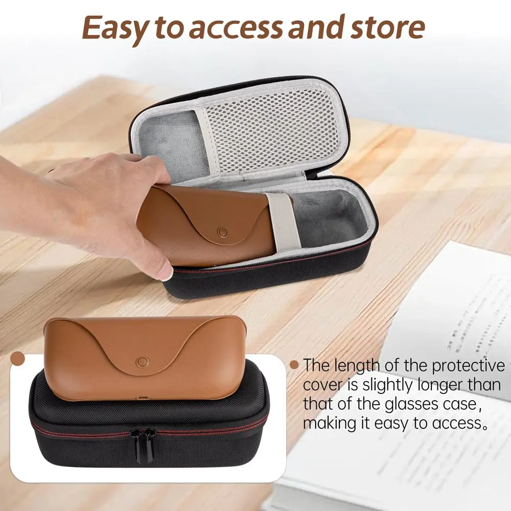 حقيبة تخزين لنظارات Rayban Meta AI EVA حقيبة حمل صلبة مقاومة للصدمات وبطانة مقاومة للخدش لـ Wayfarer/Skyler/Headliner