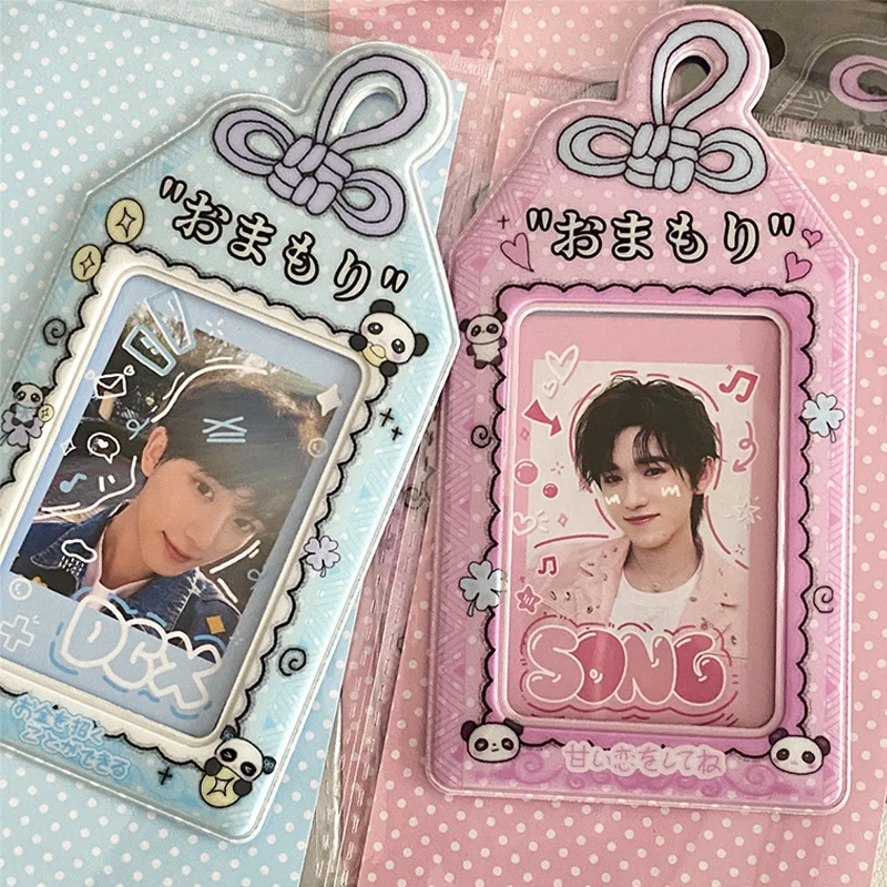 3 นิ้วการ์ตูน Idol Photo แขน Photocard ผู้ถือ PVC การ์ดป้องกันกระเป๋าจี้ INS กรอบรูป Kpop อุปกรณ์เสริม