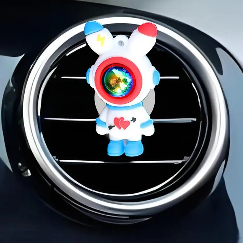 Car Diffuser Vent Clip Cartoon Rabbit Ear Astronaut Scents Diffuser Vent Clips Automotive Air Fresheners Odor Eliminator Car