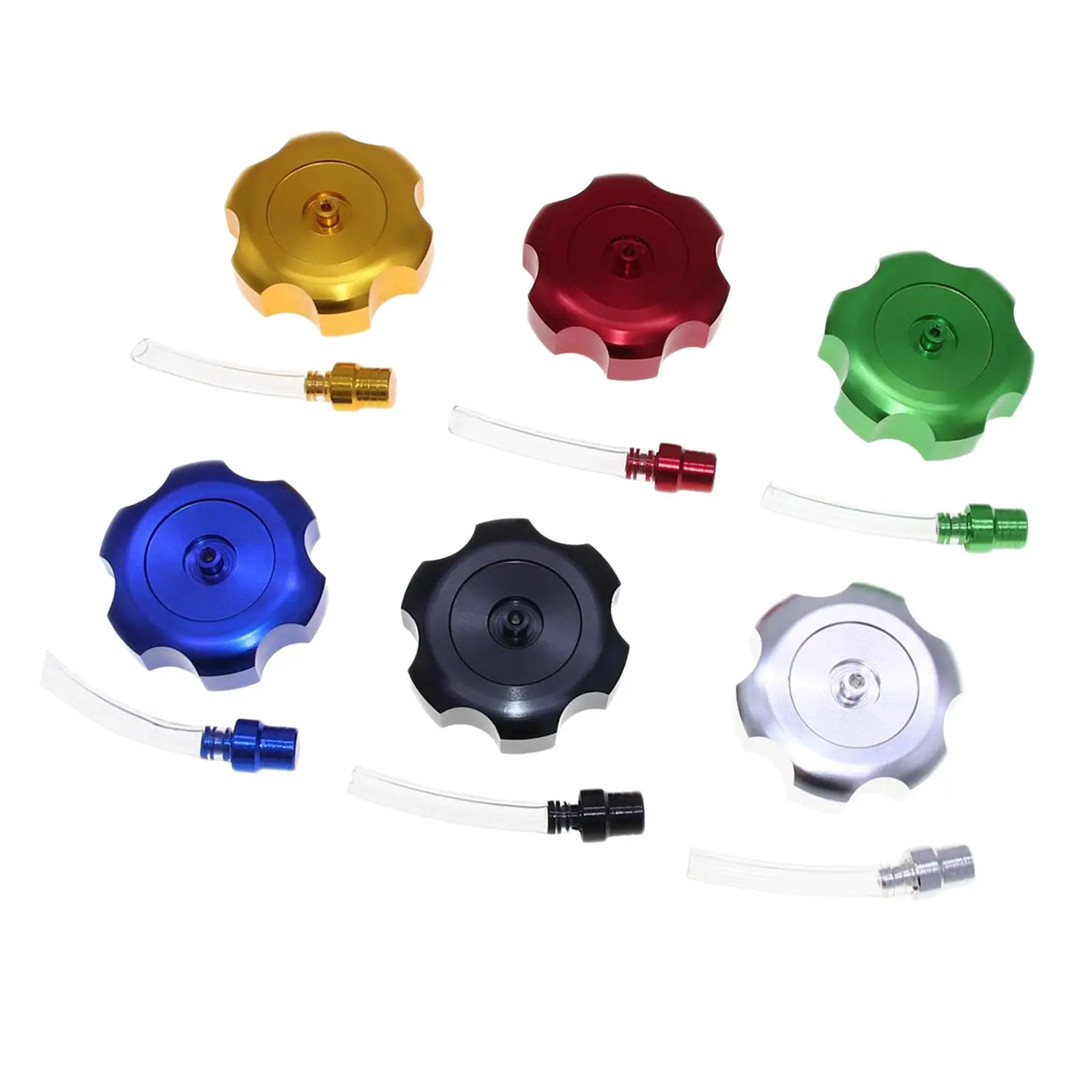 Practical Hexagonal Gas Fuel Tank Cap Fashionable Easy Installation for ATV Dirt Bike Beach CNC Machined Colour Anodised