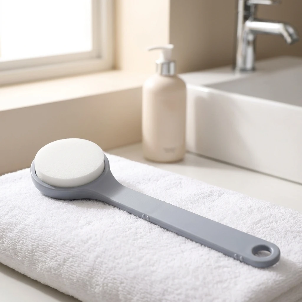 Back Lotion Applicator Effortless Body Cream Spreader for Back Care Non-slip Handle PVA Sponge Sunscreen Tool Durable