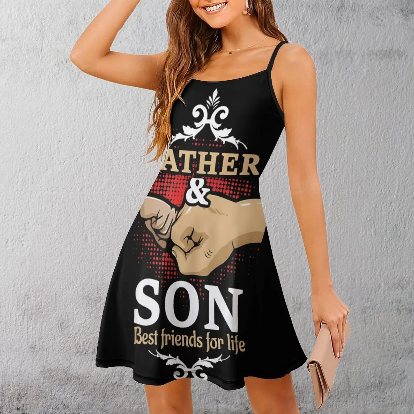 pai-filho-amizade-design-feminino-estilingue-vestido-humor-grafico-vestido-de-tiras-grafico-legal-exotico-vestido-de-mulher-festas