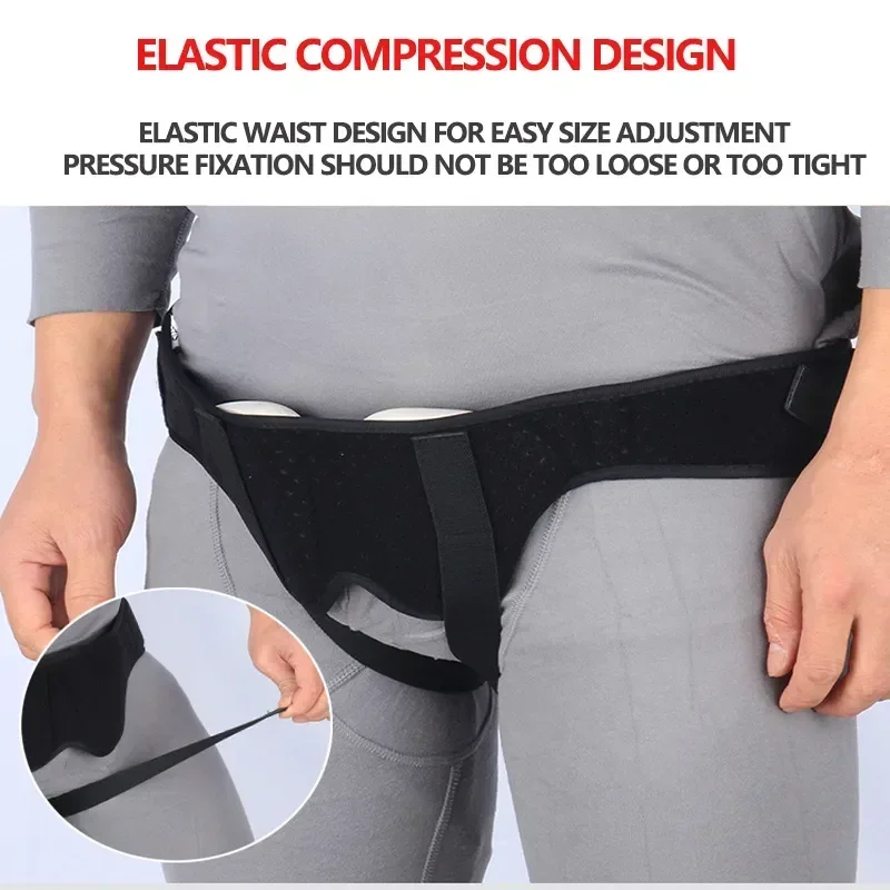 Adult Hernia Pain Relief Recovery Belt Man Inguinal Groin Support Inflatable Hernia Bag with 2 Removable Compression Pads Care패딩