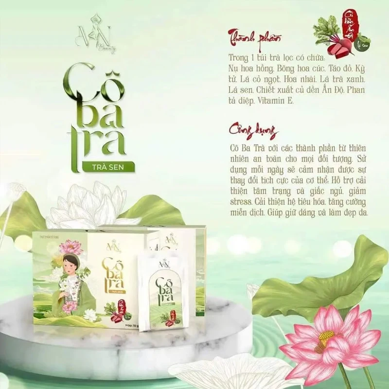 Tra Sen Giam Mo Can Co Ba Tra コンボ 3mon Dang Anh Tang ジェル タン モ シン ニエ