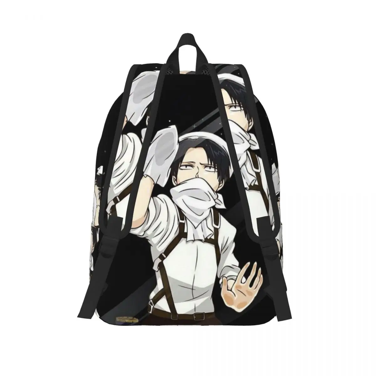 Levi Ackerman Attack On Titan Student Backpack School Bag Hiking Travel Daypack for Boys Girls Fashion Bookbag Shoulder Bags