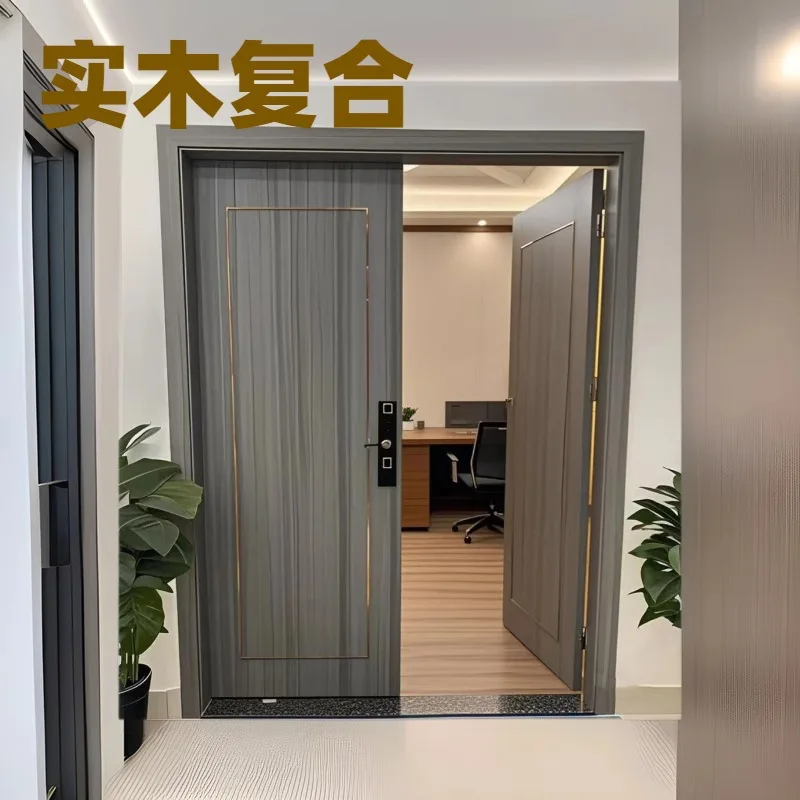 Office meeting room folio double open paint sound insulation silent moisture-proof indoor wooden