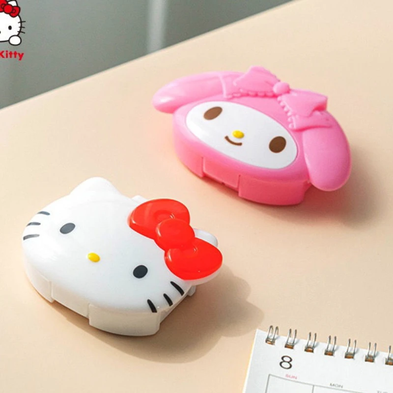 

Sanrio Kawaii Cartoon Hello Kitty Portable Small Pill Box My Melody Cute Anime Kt Cat Travel Portable Pill Box Storage Toy Girl