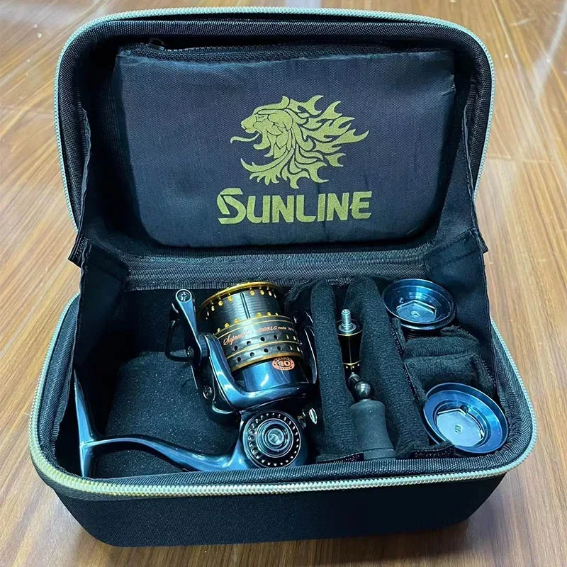 sunline portatil pesca roda bolsa de armazenamento eva case protetor waterproof reel box tackle bolsa acessorios de pesca 01