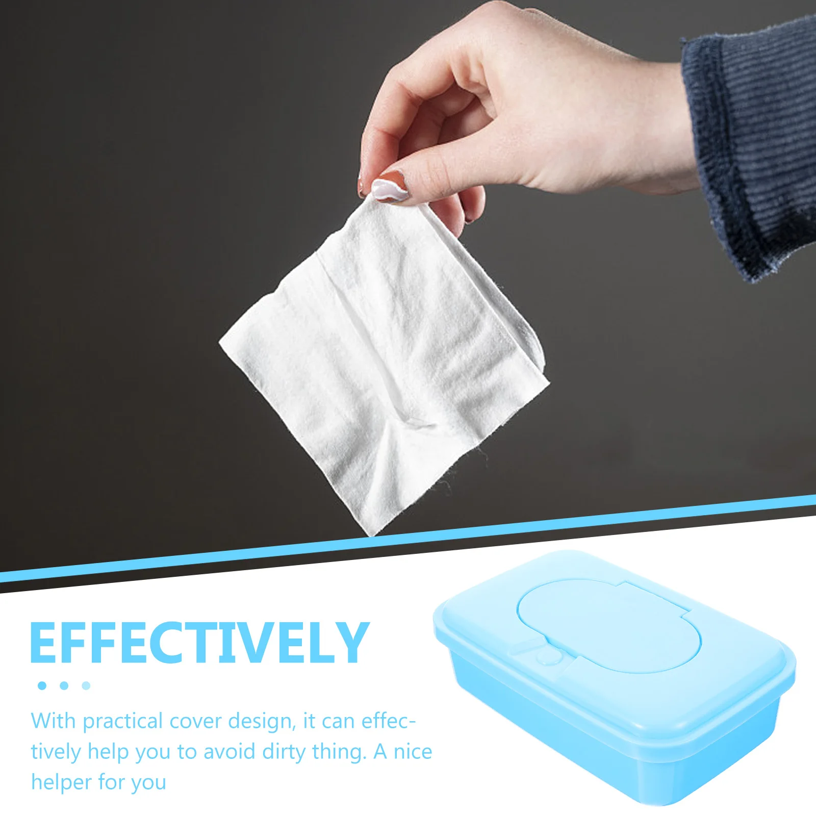 

3Pcs Wipes Dispenser Refillable Tissue Box Cover Practical Compact Lightweight Design for Home Bathroom Travel