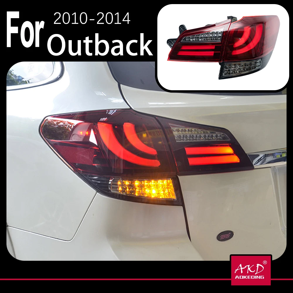 AKD Car Styling Tail Lamp For Outback Tail Lights 2010-2016 Outback LED Tail Light Taillight Dynamic Signal Auto Accessories