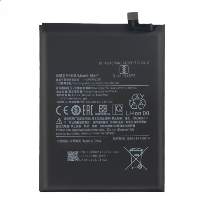 BM4Y Battery For Xiaomi Poco F3 Redmi K40 Pro K40Pro 4520mAh Battery Batteries Bateria Mobile Phone Batteries