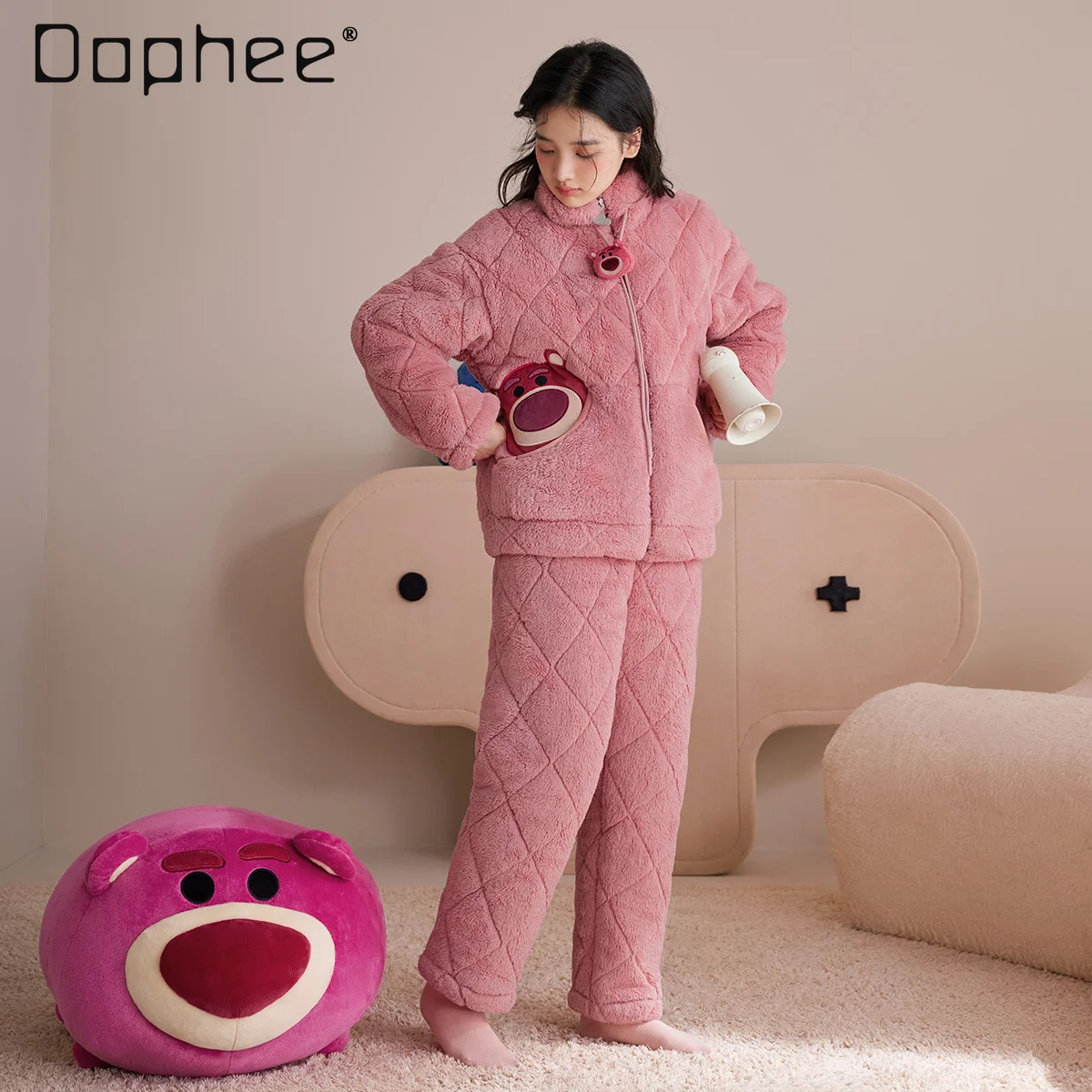 

Couple Pajamas Women's Autumn and Winter Coral Fleece Thickened Padded Loungewear Men 2025 New 2 Piece Sets Womens Outfits