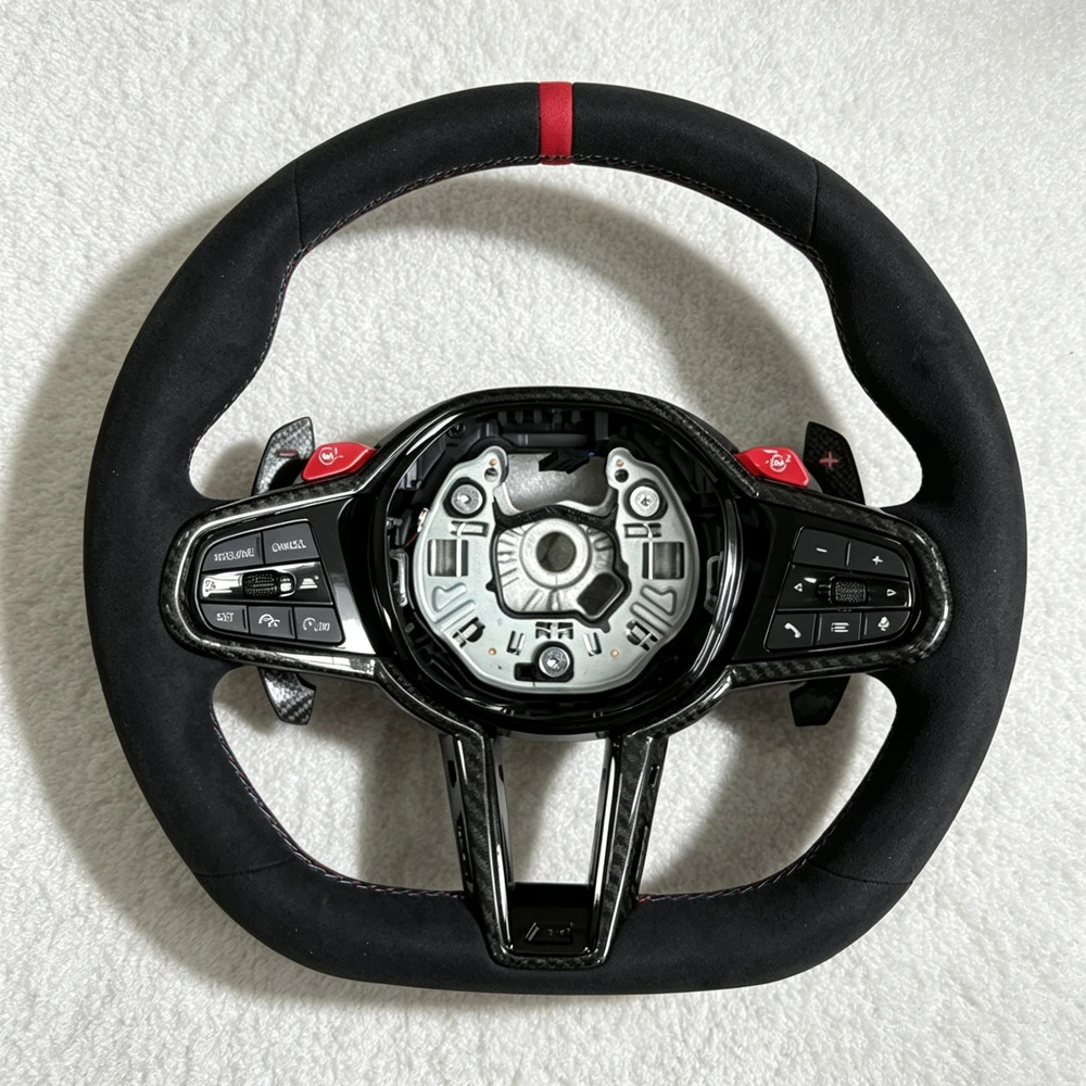 Customized Suede Leather Car Steering Wheel For BMW G82 G42 G21 G80 G07 G30 G42 G87 F90 F80 F86 Steering Wheel