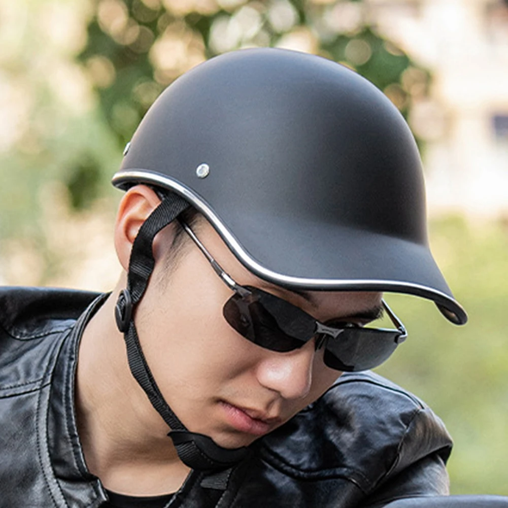 Fashion Half Helmet Extended Brim Baseball Hat Style Adult Electric Bicycle Helmets Impact Resistance Sunscreen Protective Gear