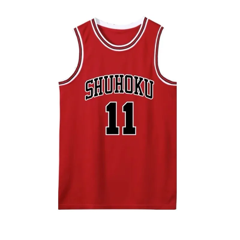 Anime Slam Dunk Sakuragi Hanamichi Rukawa Kaede Akagi Takenori Ryota Miyagi Cosplay Costume Red Basketball Clothes Jersey Suit - view 5