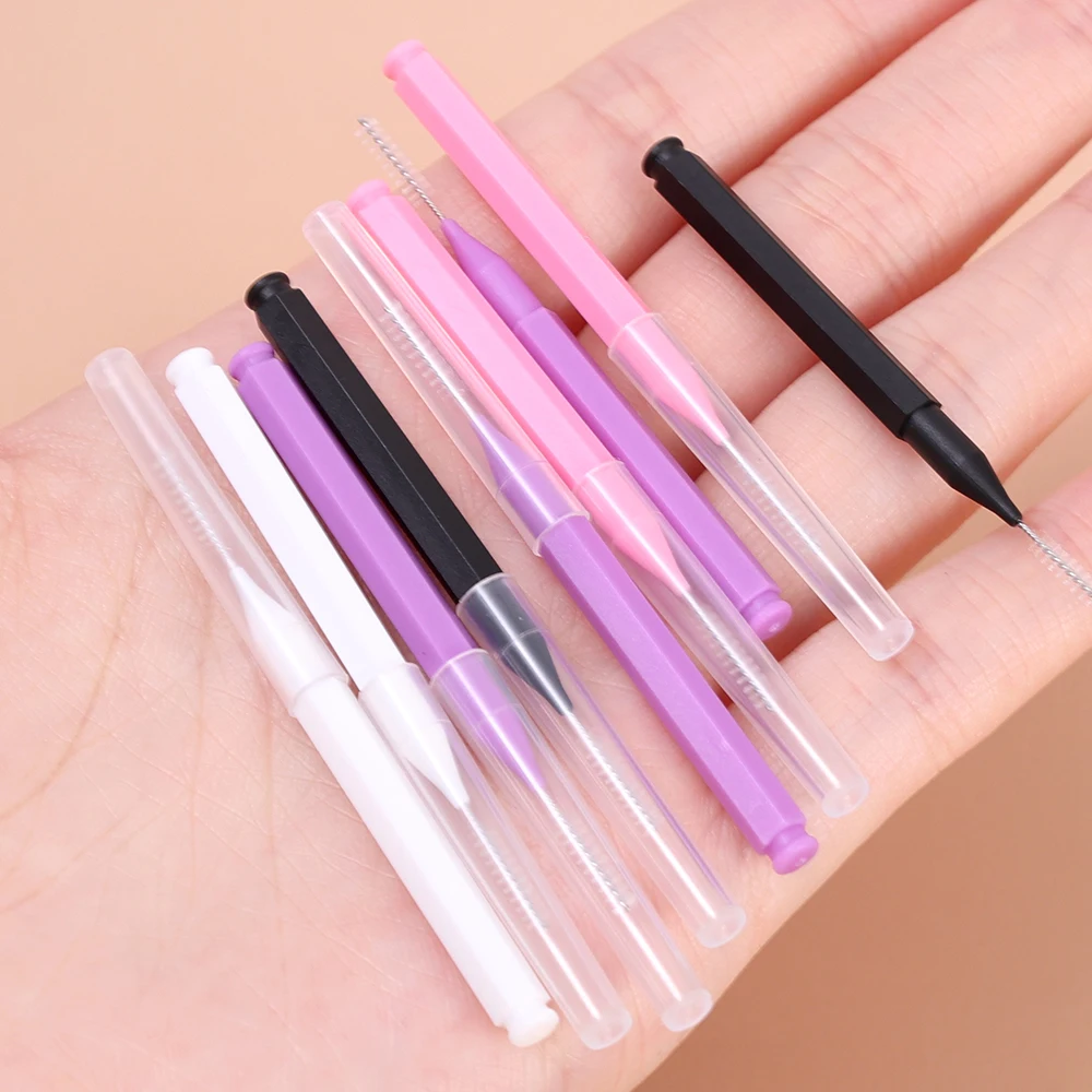 Portable Mini Eyebrow Brush 20/50PCS Brow Perm Brushes Disposable Bendable Micro Eyelash Brow Lifting Brushes Applicators Tools