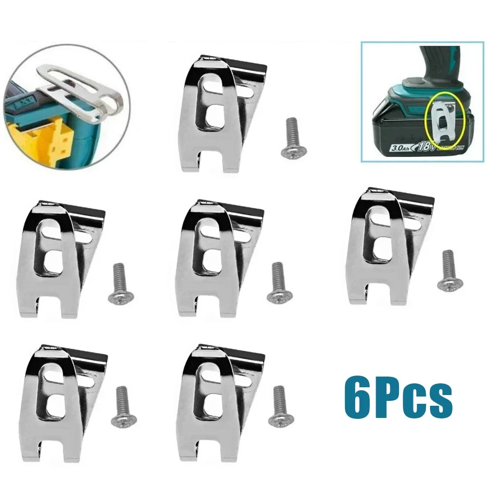 

6Pcs Belt Clip Hook for Makita 18V Cordless Drills Impact Driver Bit Holder Hooks Clip Electric Dril Power Tools Accessories