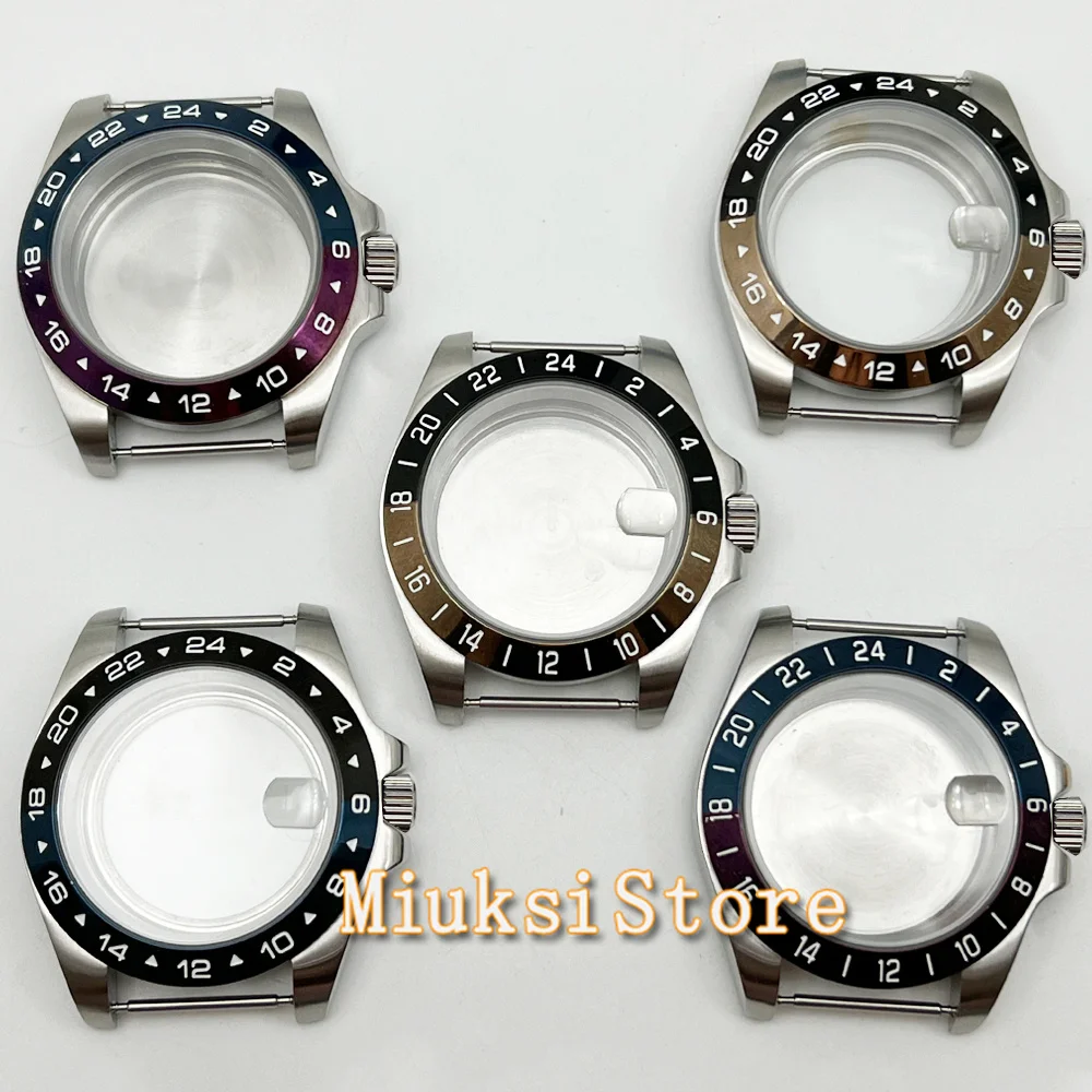 

40mm watch case ceramic bezel Stainless Steel Sapphire Glassfit NH35 NH36 NH34 ETA2824 2836 PT5000 Seagull ST2130 movement