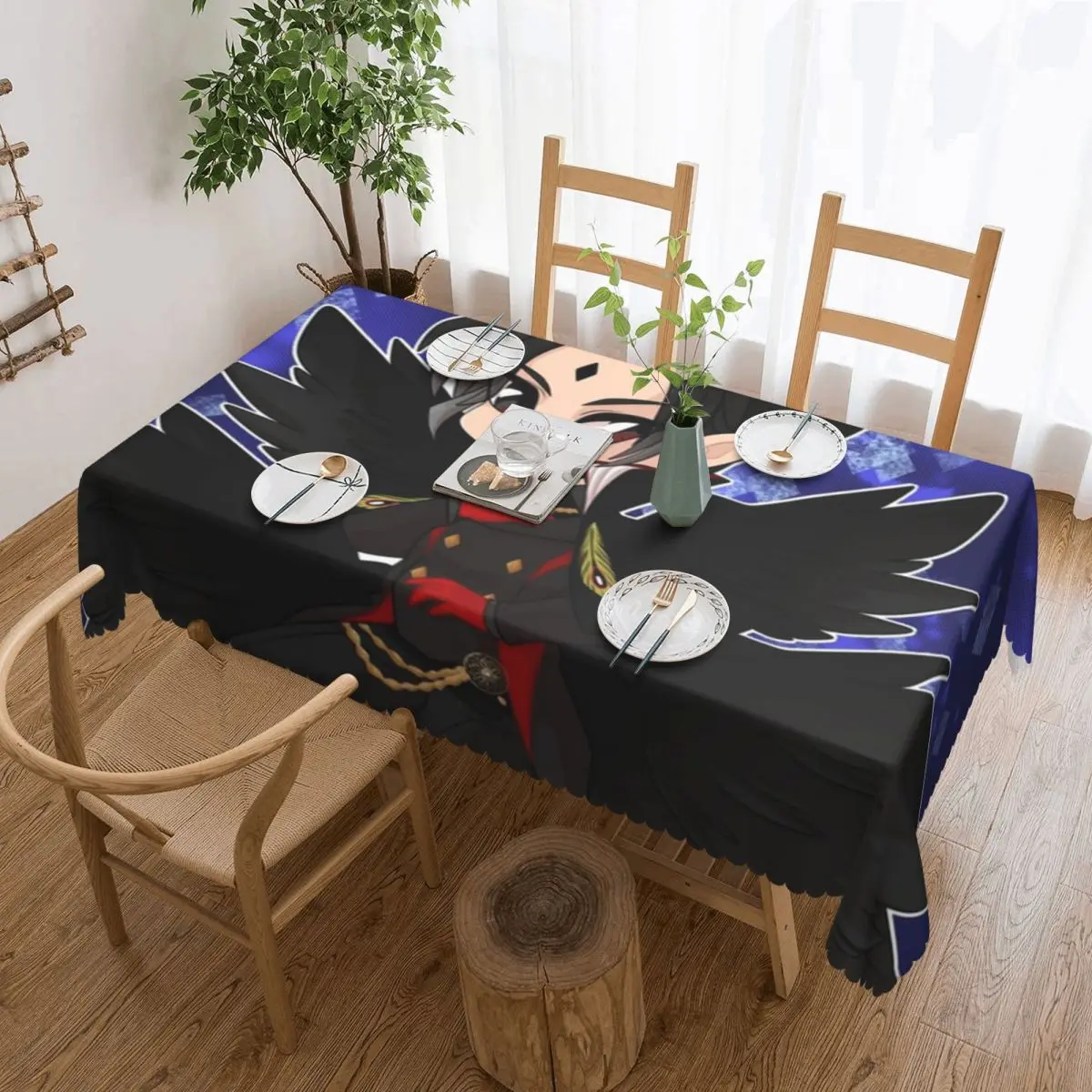 Om Lucifer Obey Me Customized Rectangular Tablecloth Oilproof Table Cover for Festival Party Decorations Table Cloth