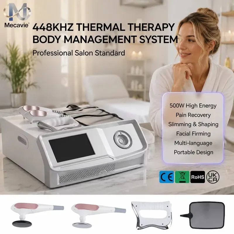 Deep Thermal Penetration Therapy Machine 500W 448KHz Body Face Lifting Pain Relief Device with Fascia Knife
