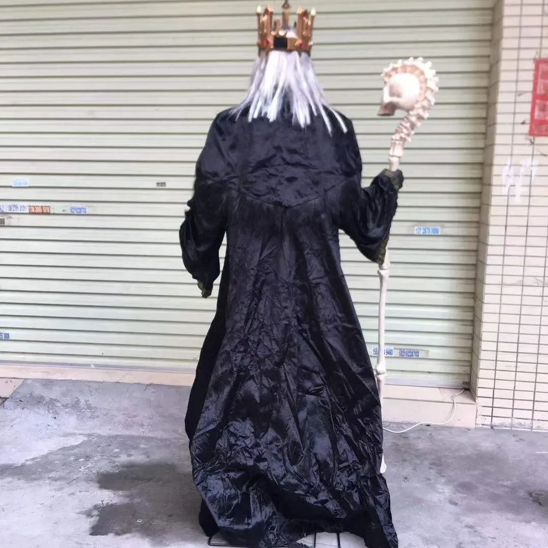 Height Iron Halloween Glowing Sound Action Electric Wand King Horror Standing Big Ghost Bar Scene Decoration