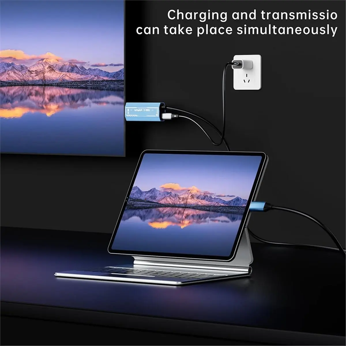 A86G NEW 8K 60Hz USB C (Compatible with Thunderbolt3/4) to -Compatible Adapter Cable Full Function Data Cable, 1.8m