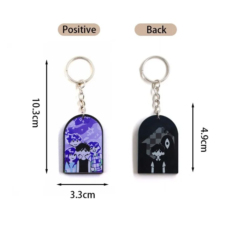 OMORI Acrylic Keychain Omori Aubrey Kel Indie Game Merchandise Chibi Version Indie Style Student Daily Accessory Holiday Present