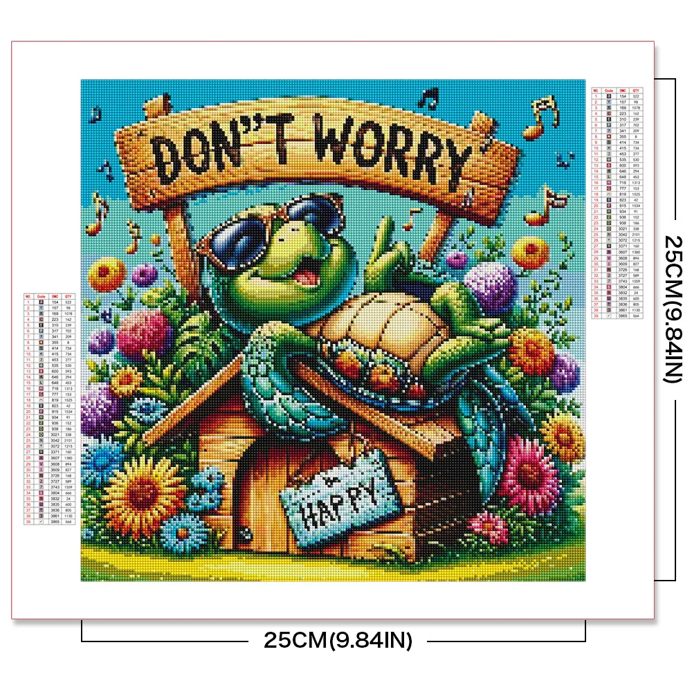 EverShine Diamond Painting Turtle House Picture of Rhinestones Mosaic Animal New 2025 Embroidery Cartoon Sale Decor for Home