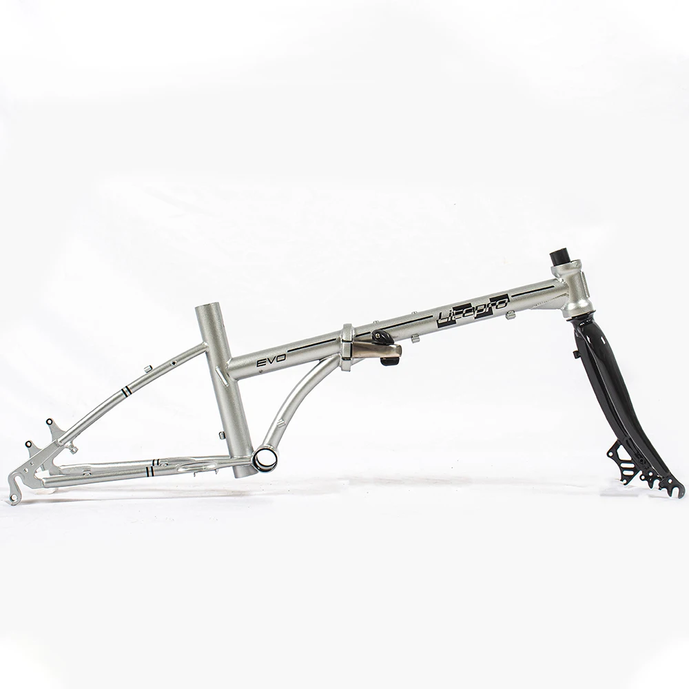 AliExpress Portable Outdoor 20 Inch Folding Bike Frame 4130 Chrome Molybdenum Steel Front Fork Bicycle Frameset Compatible 406/451 Wheel