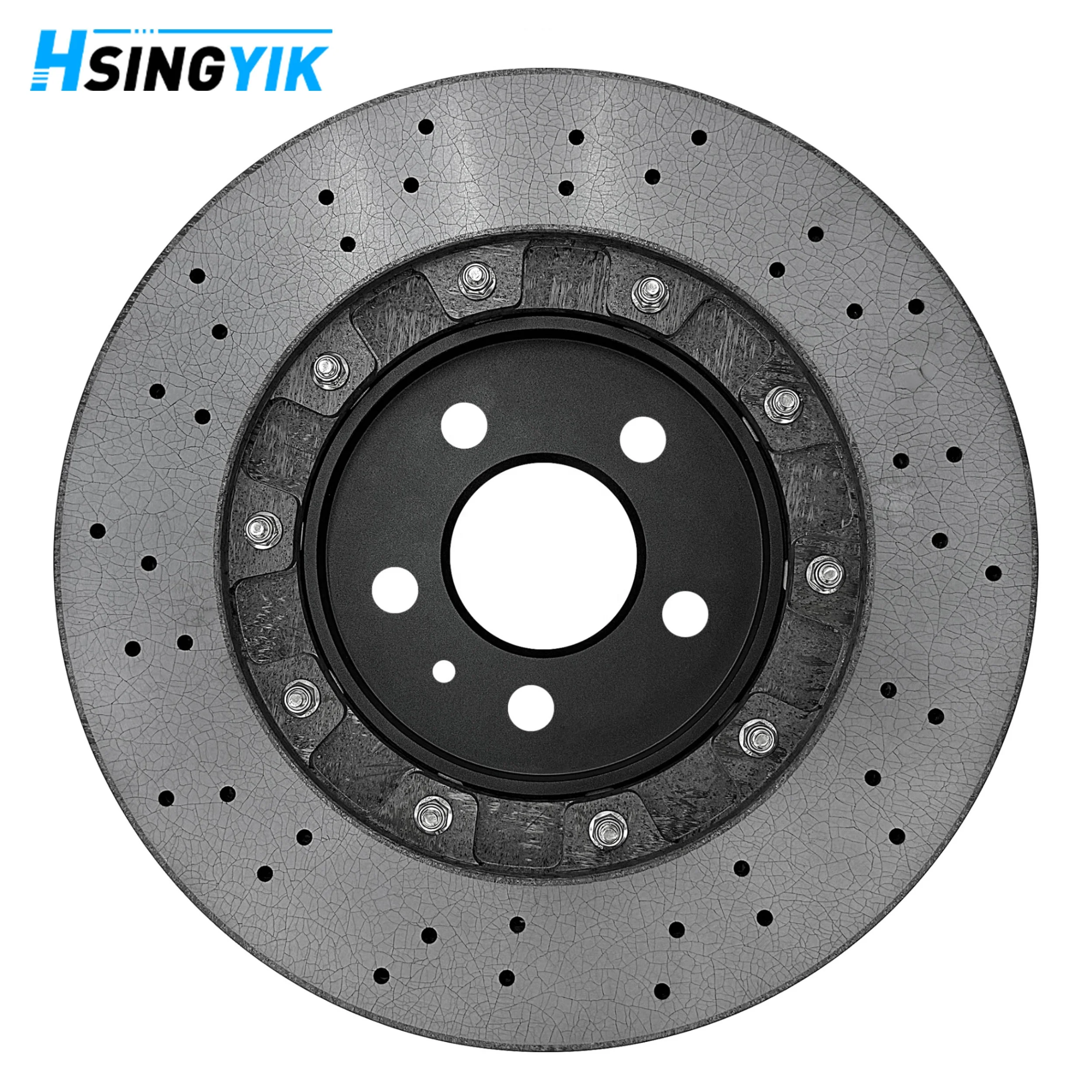 Hsingyik Rear Carbon Fiber Ceramic Break Disk Rotor For Audi A4 B9 Avant A5 Sportback RS4 RS5 Quattro 8W0615601G 330X22MM