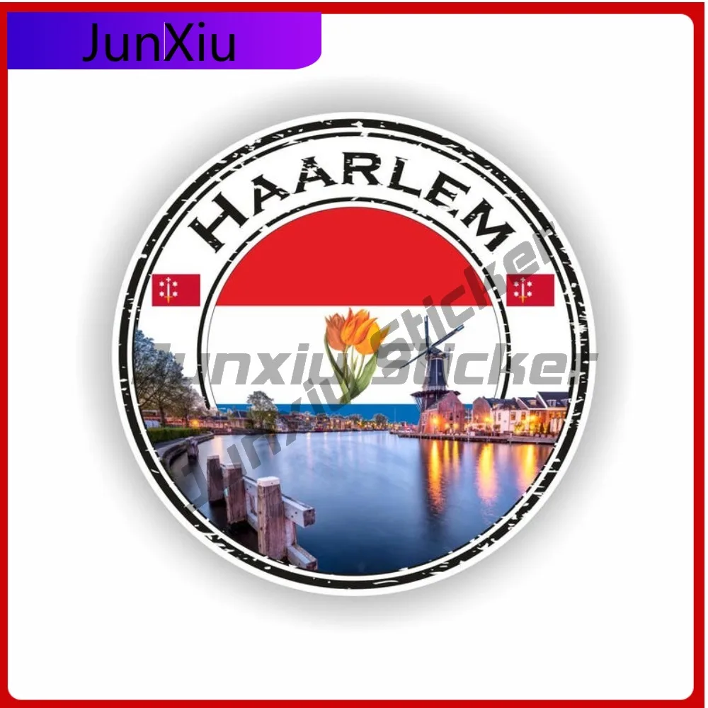 Haarlem The Netherlands Seal Sticker Unique Camper Boat Fade Resistant Exterior Parts Vinyl Decal For Car Truck SUV Window