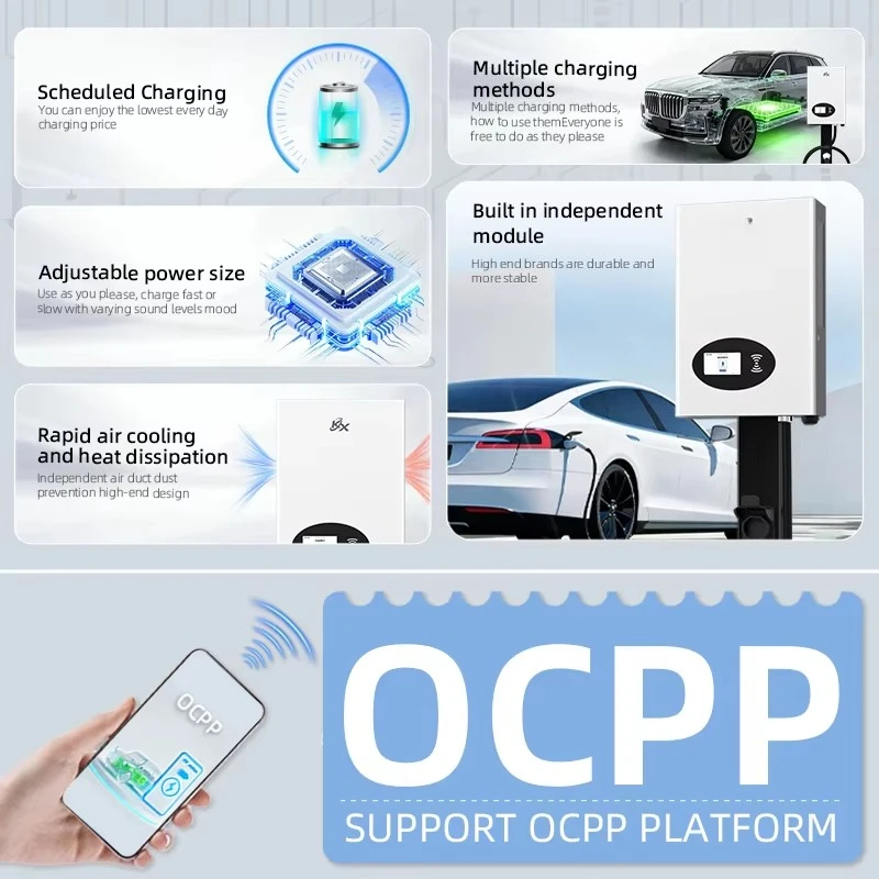 20kW Dual-Purpose EV Charging Pile IP54 Protected for Logistics Vans & Home Garages DC Output Current New Condition