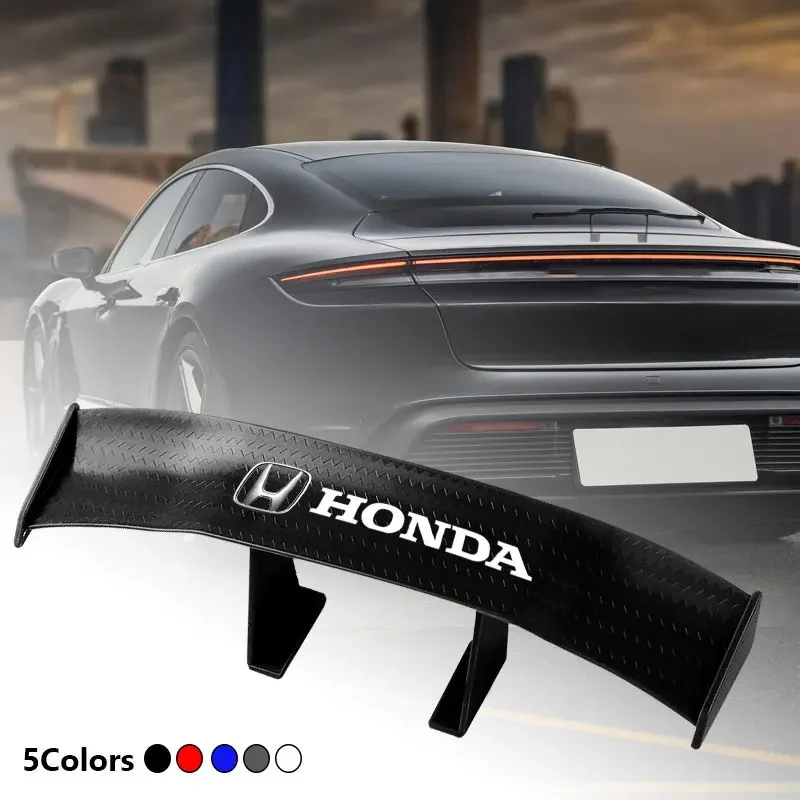 1Pcs Carbon Fiber Car Mini Rear Spoiler Mini Small Wing Model Decoration for Honda Mugen Power Honda Civic Accord CRV Hrv Jazz