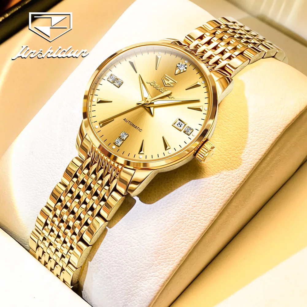 JSDUN High Quality Luxury Women Automatic Mechanical Watches Original Waterproof Lady Wrist Watch Elegant Fashion Women\'s Watch