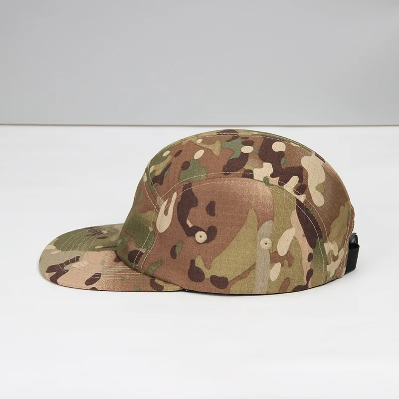 New Custom Logo Camouflage Cotton 5 Panel Baseball Cap  display picture 1